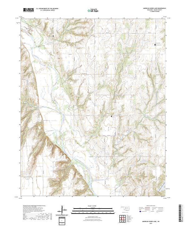 American Horse Lake topographic map thumbnail
