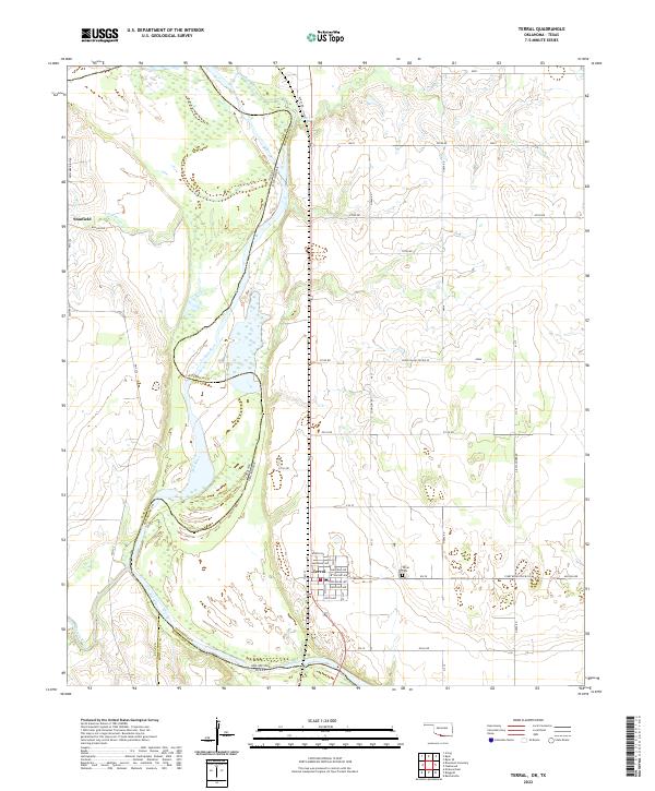 Terral topographic map thumbnail