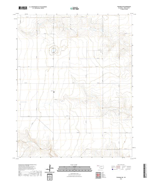 Texhoma NW topographic map thumbnail