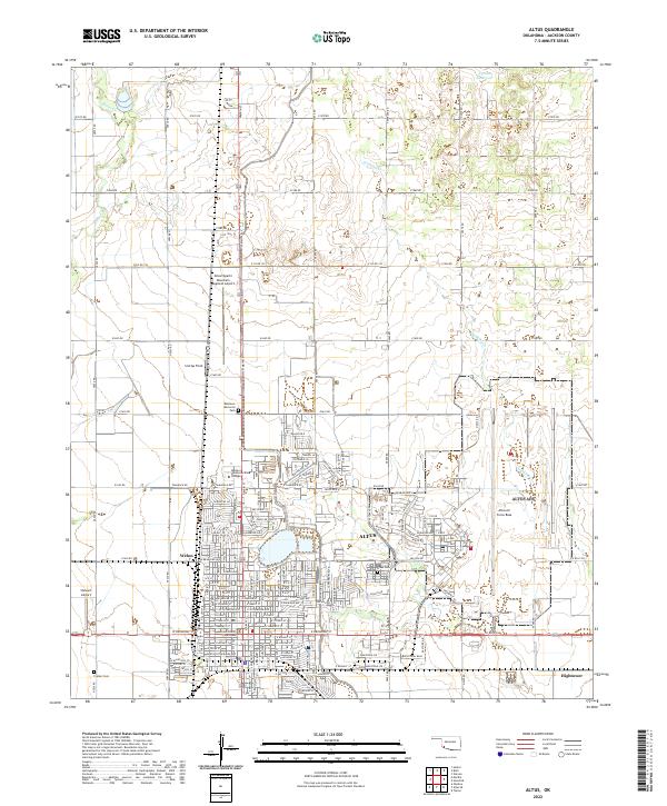 Altus topographic map thumbnail