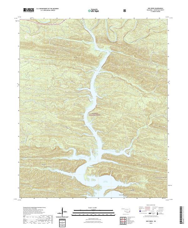 Hee Creek topographic map thumbnail