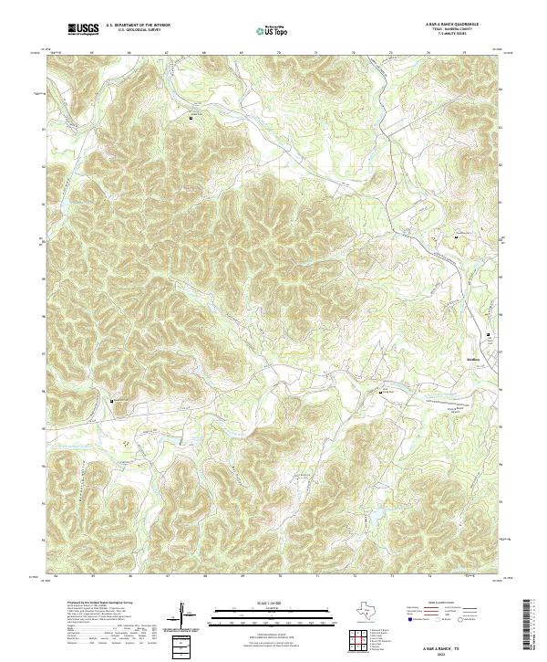 A Bar A Ranch topographic map thumbnail