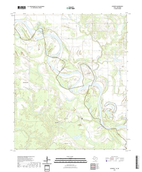Acworth topographic map thumbnail