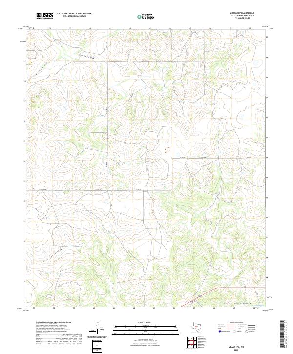 Adams NW topographic map thumbnail