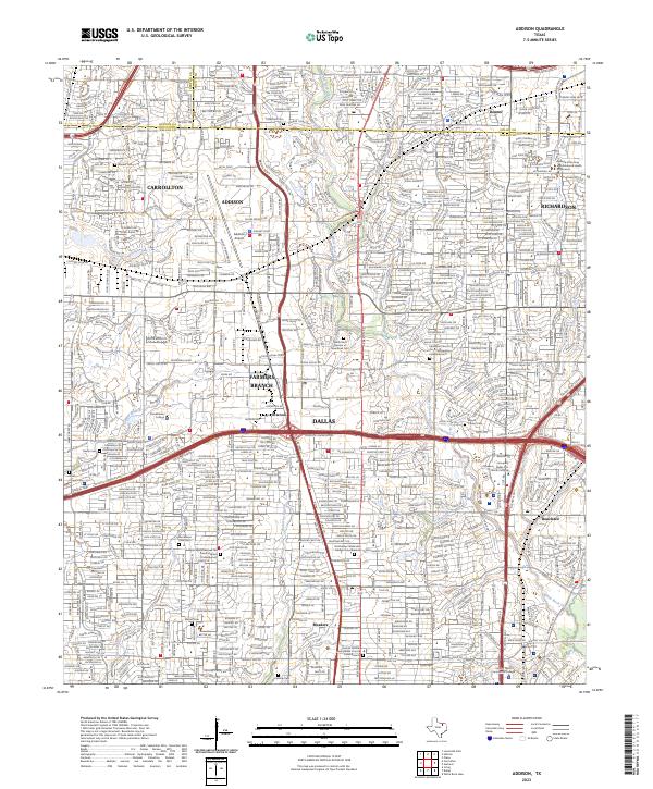 Addison topographic map thumbnail
