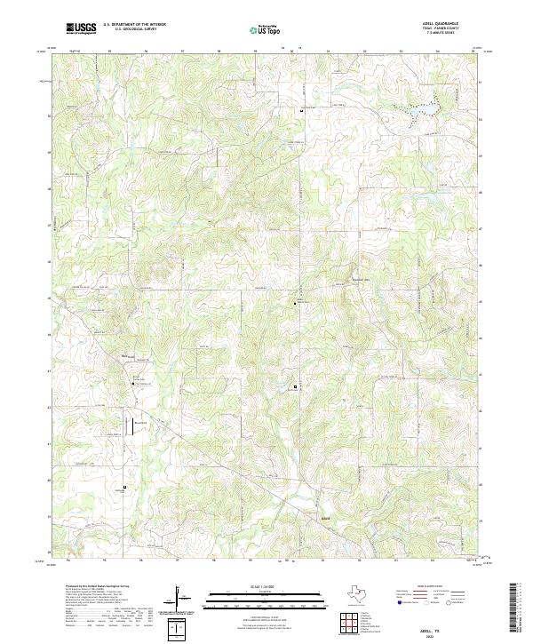 Adell topographic map thumbnail