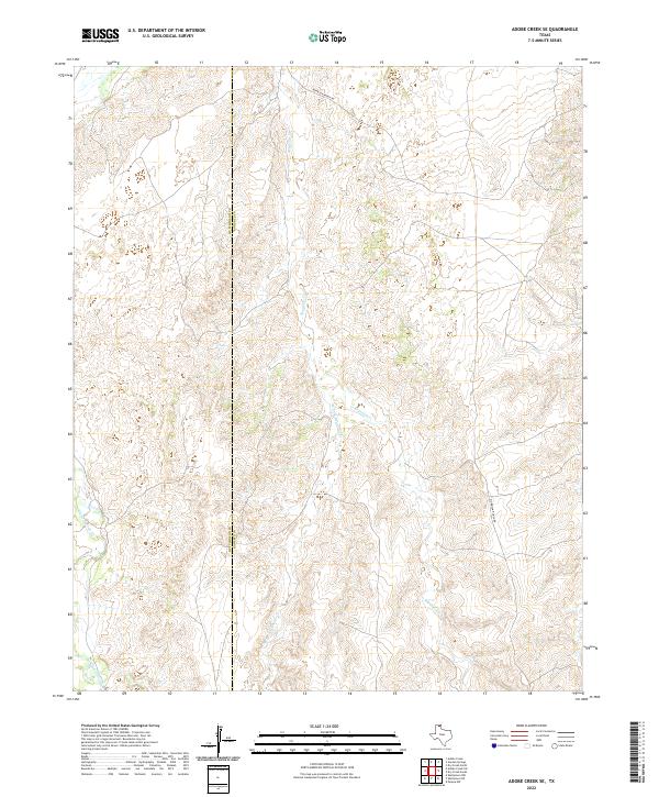 Adobe Creek SE topographic map thumbnail
