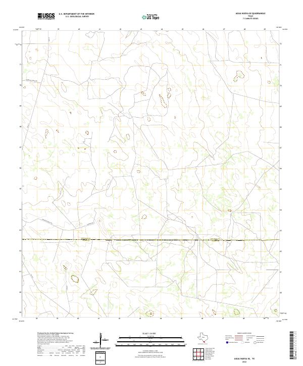 Agua Nueva SE topographic map thumbnail