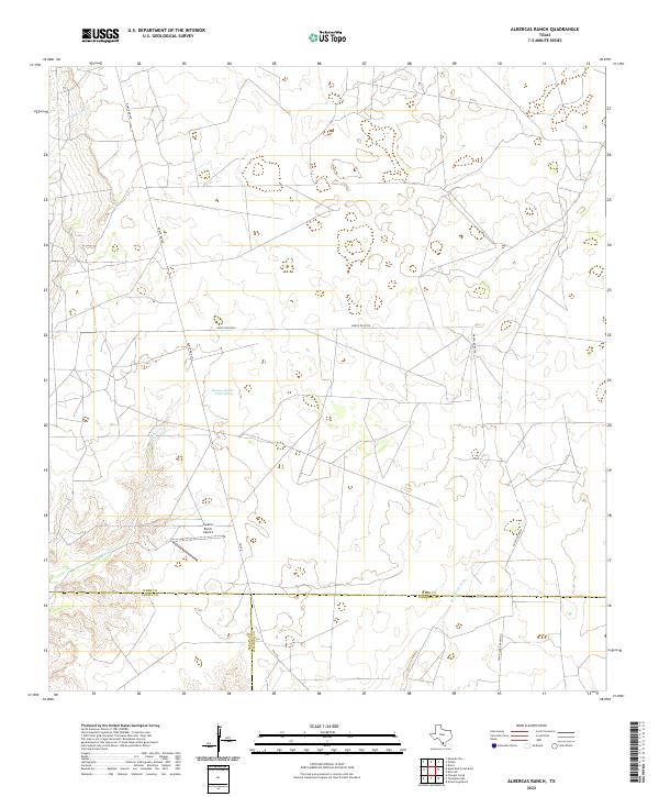 Albercas Ranch topographic map thumbnail