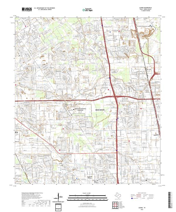 Aldine topographic map thumbnail