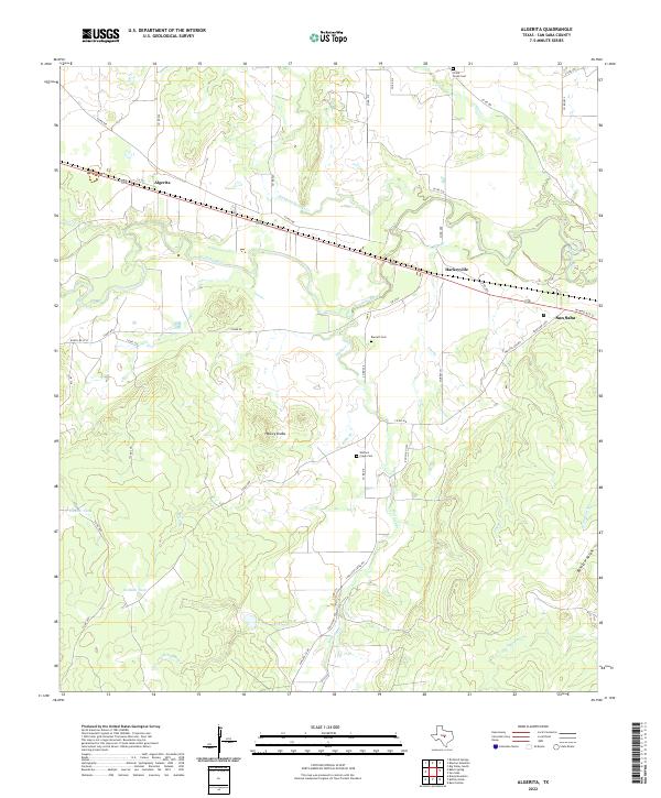 Algerita topographic map thumbnail