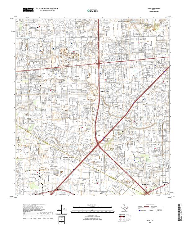 Alief topographic map thumbnail