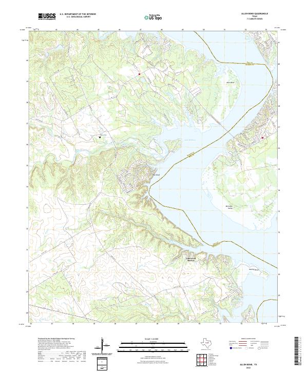 Allen Bend topographic map thumbnail
