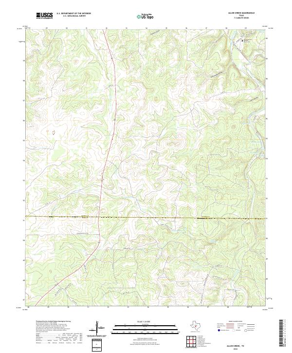 Allen Creek topographic map thumbnail