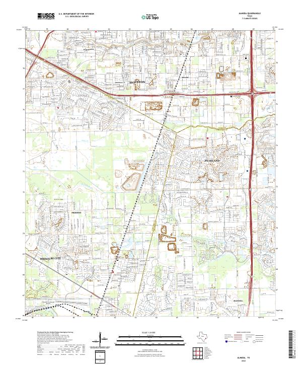 Almeda topographic map thumbnail