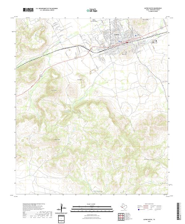 Alpine South topographic map thumbnail