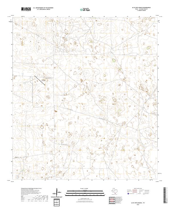 Alta Vista Ranch topographic map thumbnail
