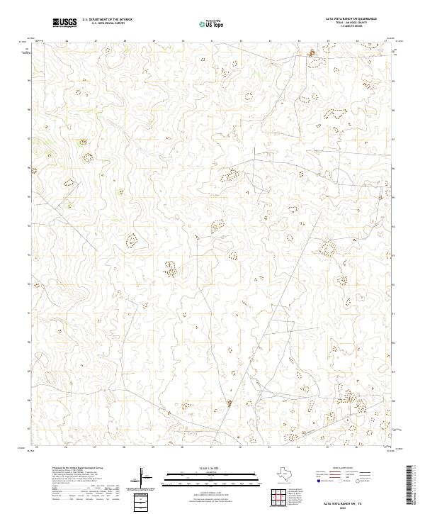 Alta Vista Ranch SW topographic map thumbnail