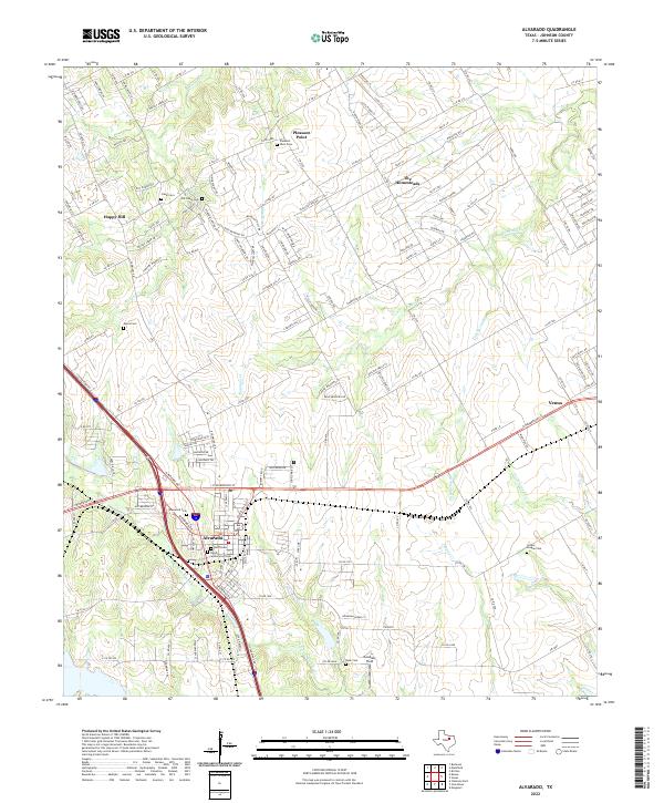 Alvarado topographic map thumbnail