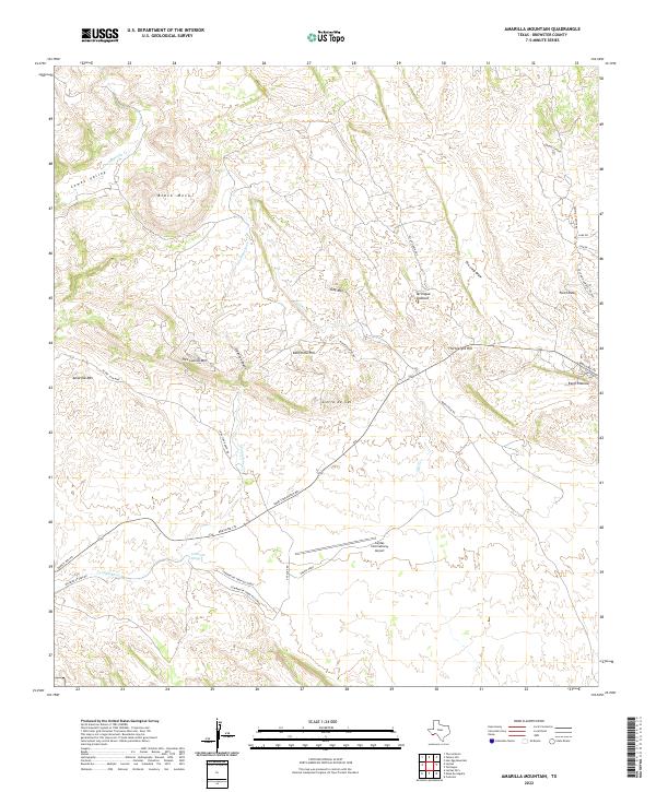 Amarilla Mountain topographic map thumbnail