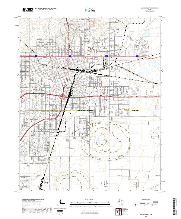 Amarillo East topographic map thumbnail