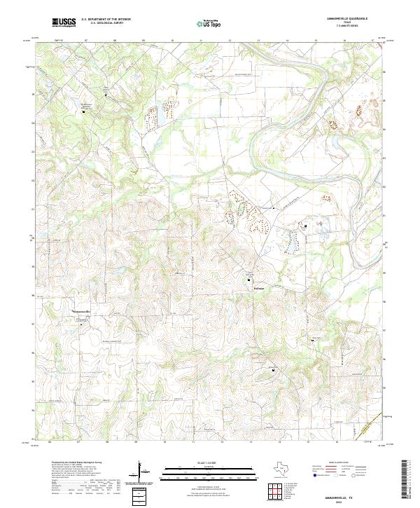 Ammannsville topographic map thumbnail