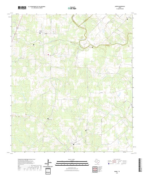 Ander topographic map thumbnail