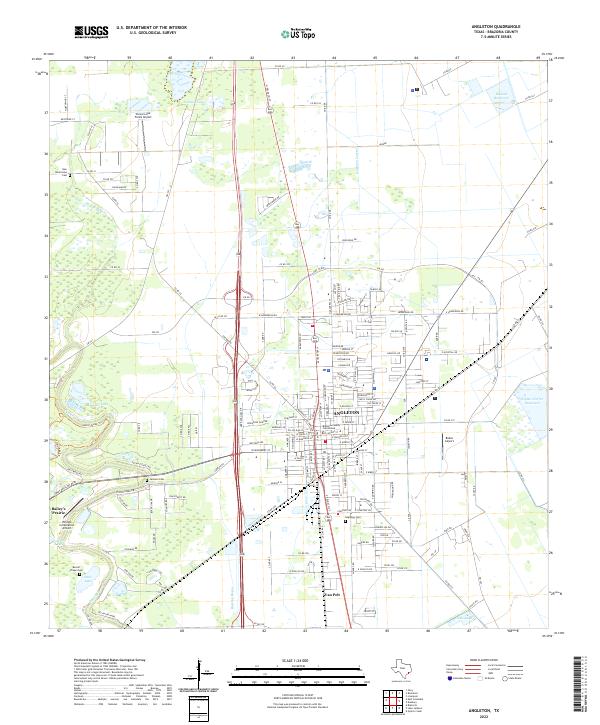 Angleton topographic map thumbnail