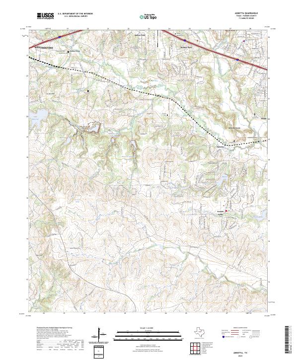 Annetta topographic map thumbnail