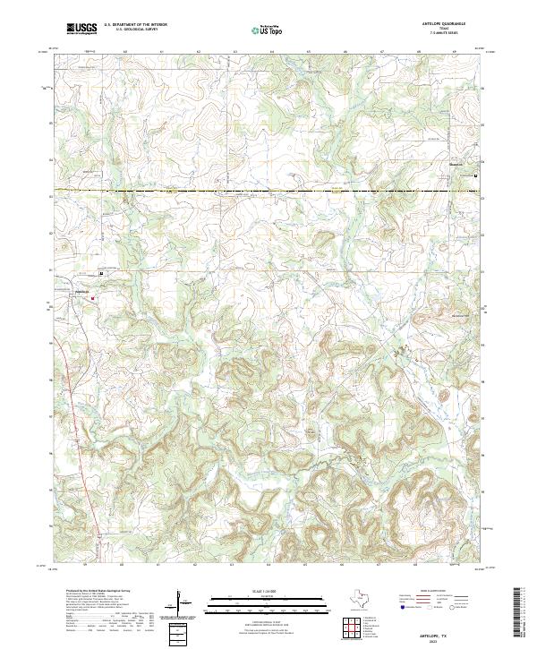 Antelope topographic map thumbnail