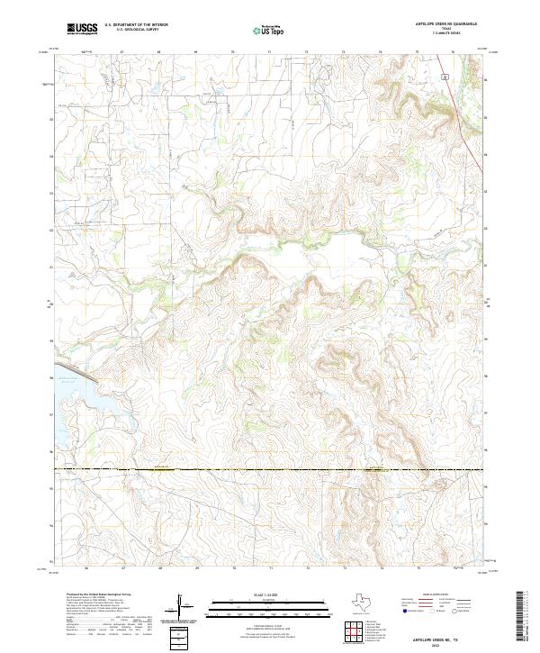 Antelope Creek NE topographic map thumbnail