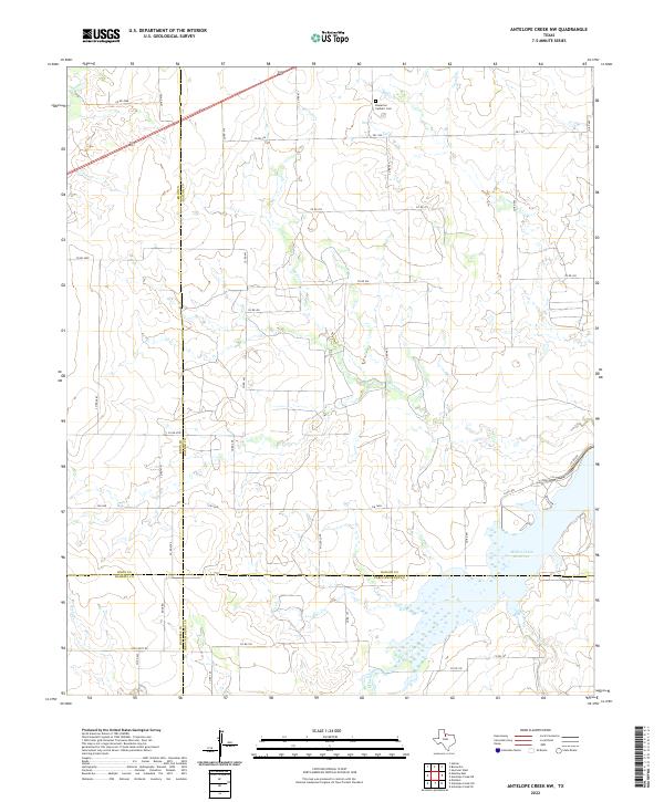 Antelope Creek NW topographic map thumbnail