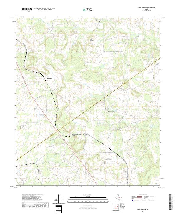 Antelope Gap topographic map thumbnail