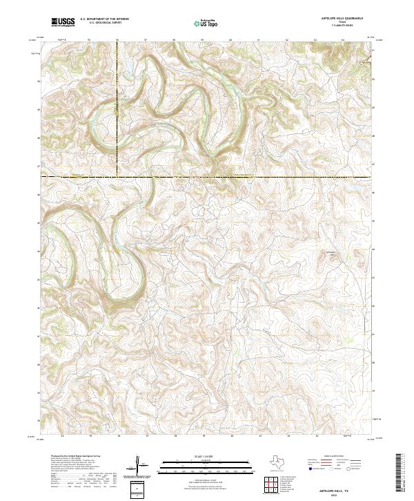 Antelope Hills topographic map thumbnail