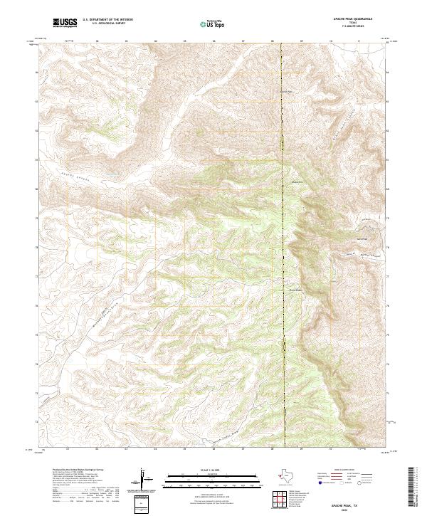 Apache Peak topographic map thumbnail