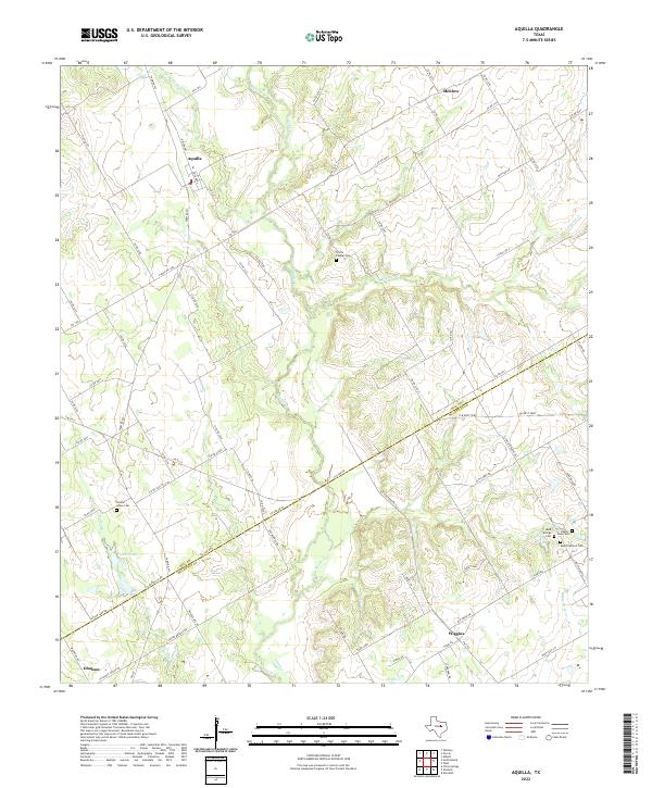 Aquilla topographic map thumbnail