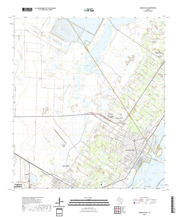 Aransas Pass topographic map thumbnail