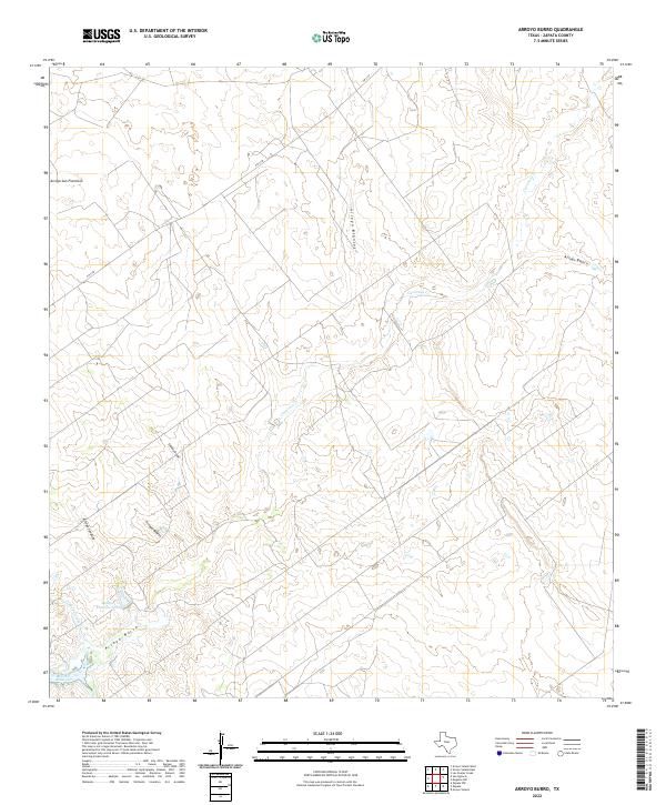 Arroyo Burro topographic map thumbnail