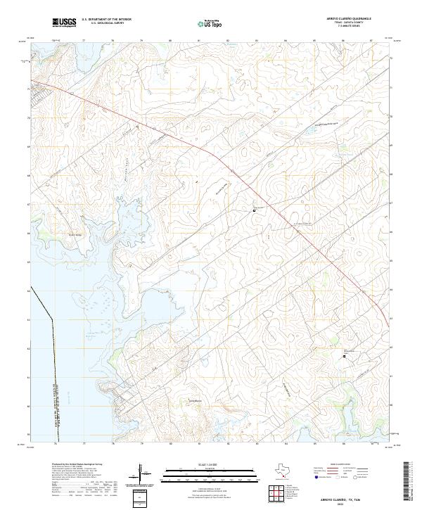 Arroyo Clareno topographic map thumbnail