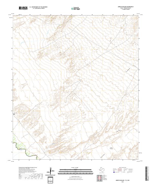 Arroyo Melado topographic map thumbnail