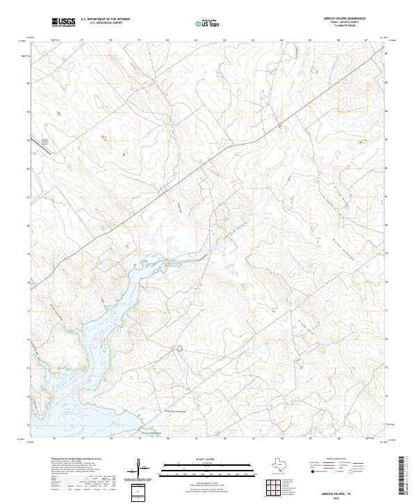 Arroyo Veleno topographic map thumbnail