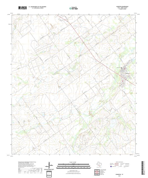 Asherton topographic map thumbnail