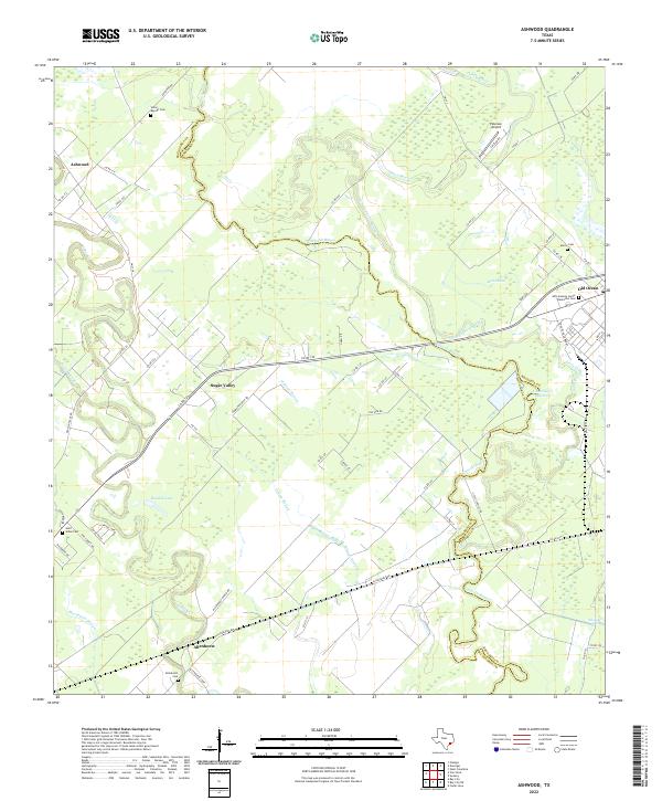 Ashwood topographic map thumbnail