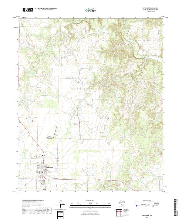 Aspermont topographic map thumbnail