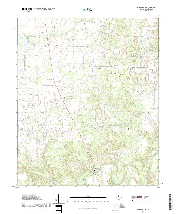 Aspermont Lake topographic map thumbnail