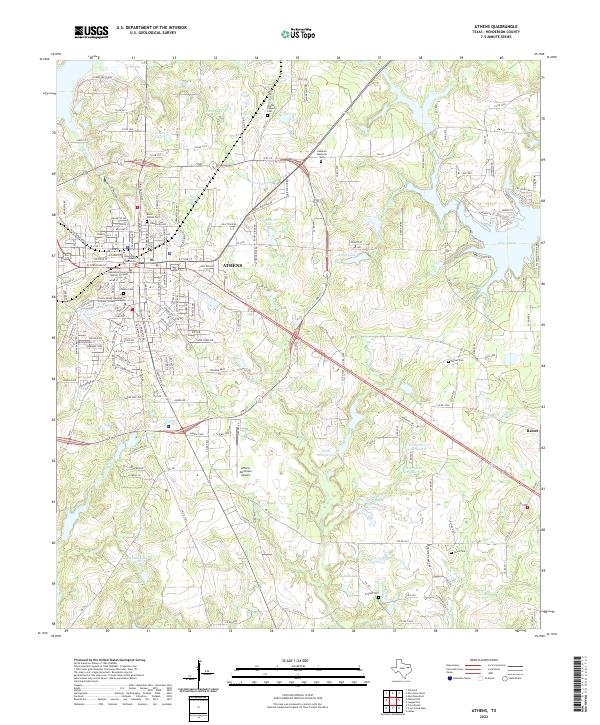 Athens topographic map thumbnail