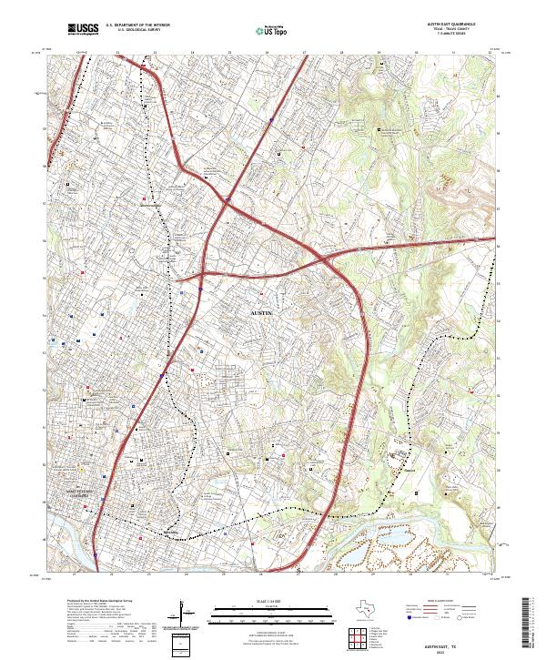 Austin East topographic map thumbnail