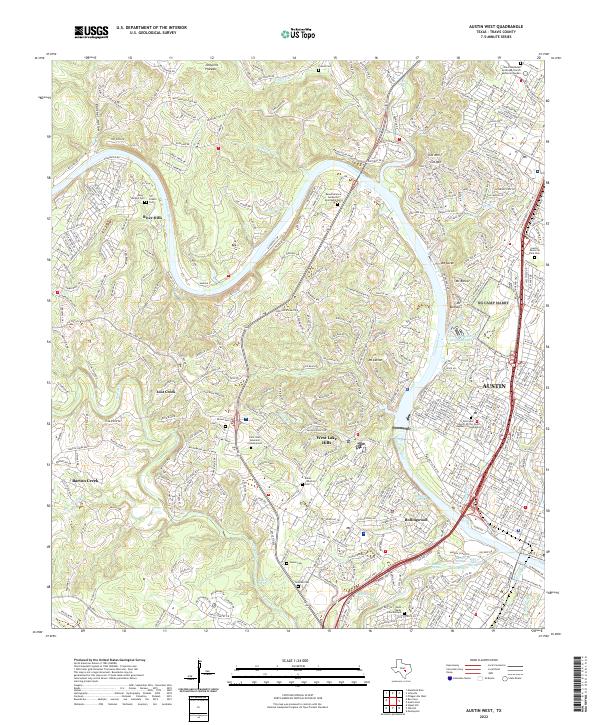 Austin West topographic map thumbnail