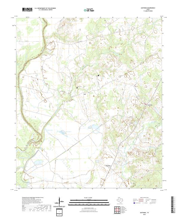 Austonio topographic map thumbnail