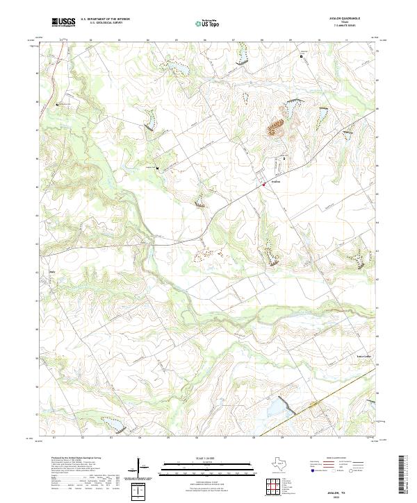 Avalon topographic map thumbnail